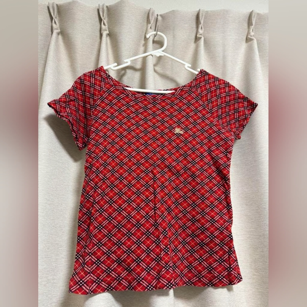 Red Plaid Women's Top